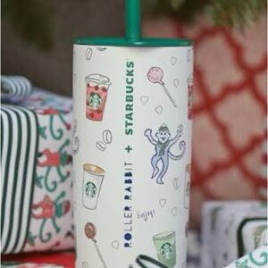 Starbucks Roller Rabbit Tumbler with Green Lid